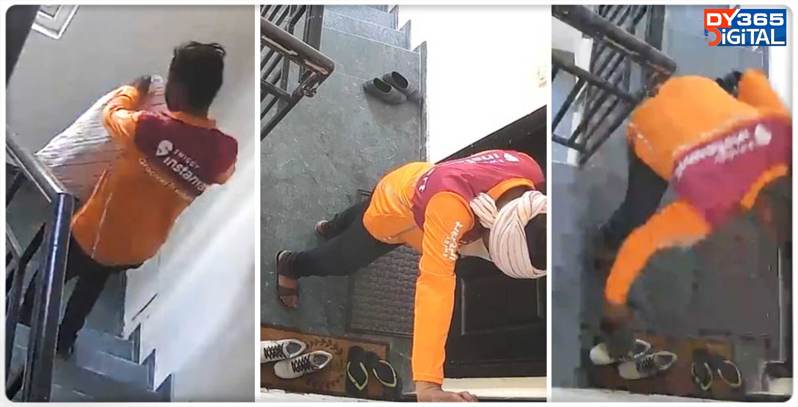 swiggy-delivery-man-caught-on-tape-stealing-shoes-from-customer-watch-video