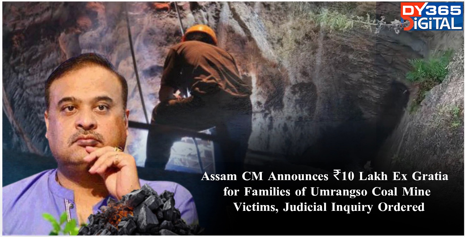 Assam CM Announces ₹10 Lakh Ex Gratia for Families of Umrangso Coal Mine Victims, Judicial Inquiry Ordered