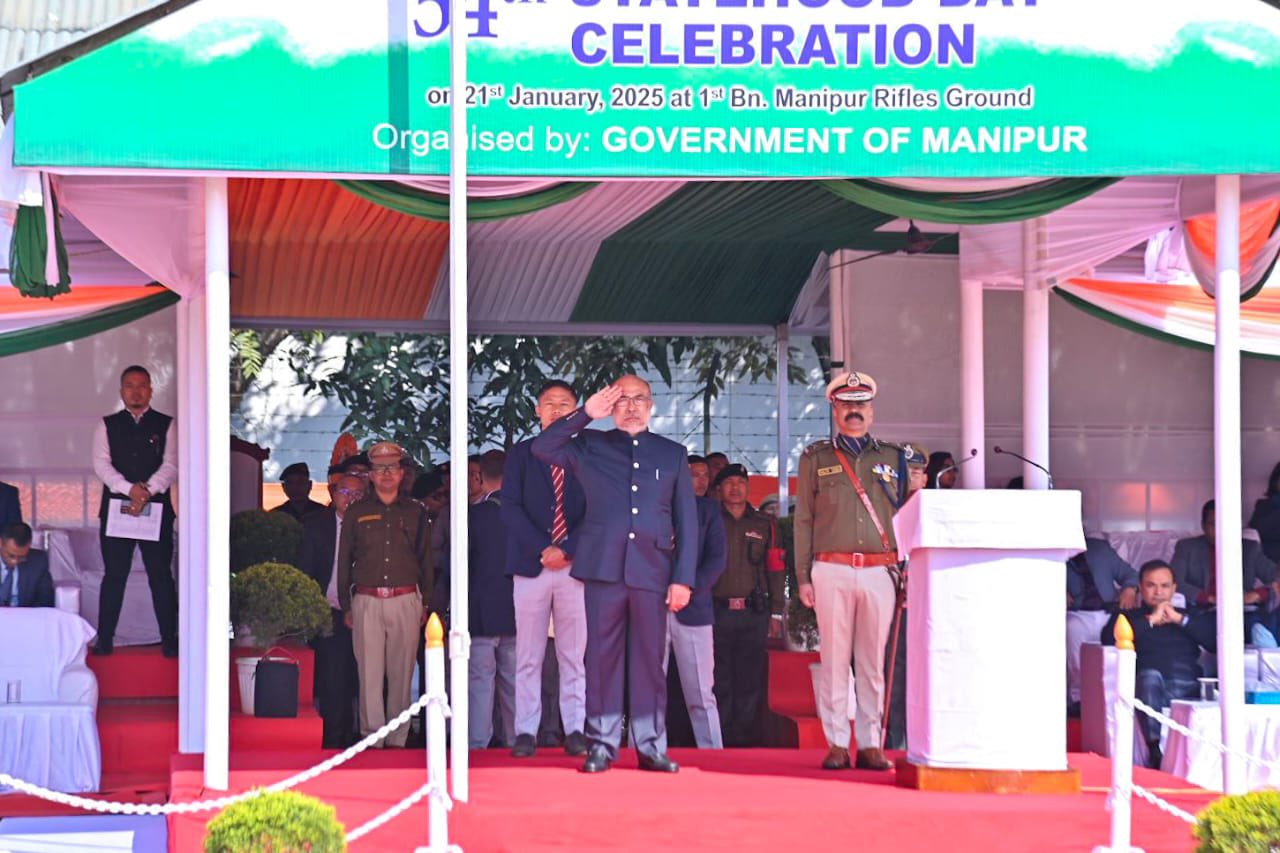 Resolve Misunderstandings Through Dialogue, Unite Against Drugs: Manipur CM on Statehood Day