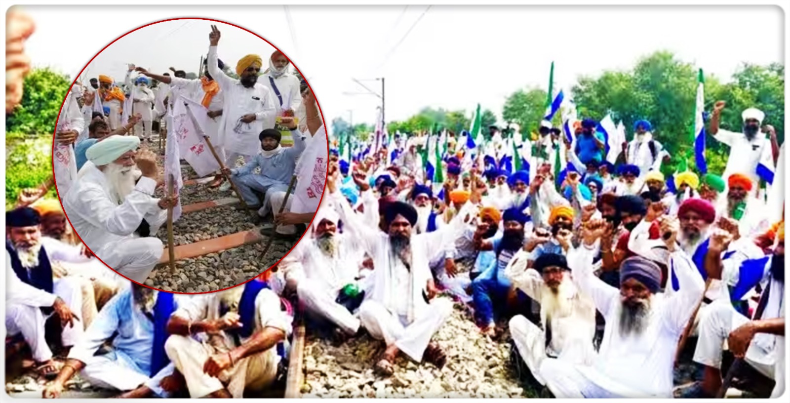 Farmers in Punjab Continue Three-Day “Rail Roko” Protest