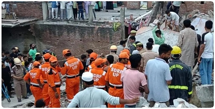 two-dead-over-12-people-rescued-as-three-storey-building-collapses-in-uttar-pra