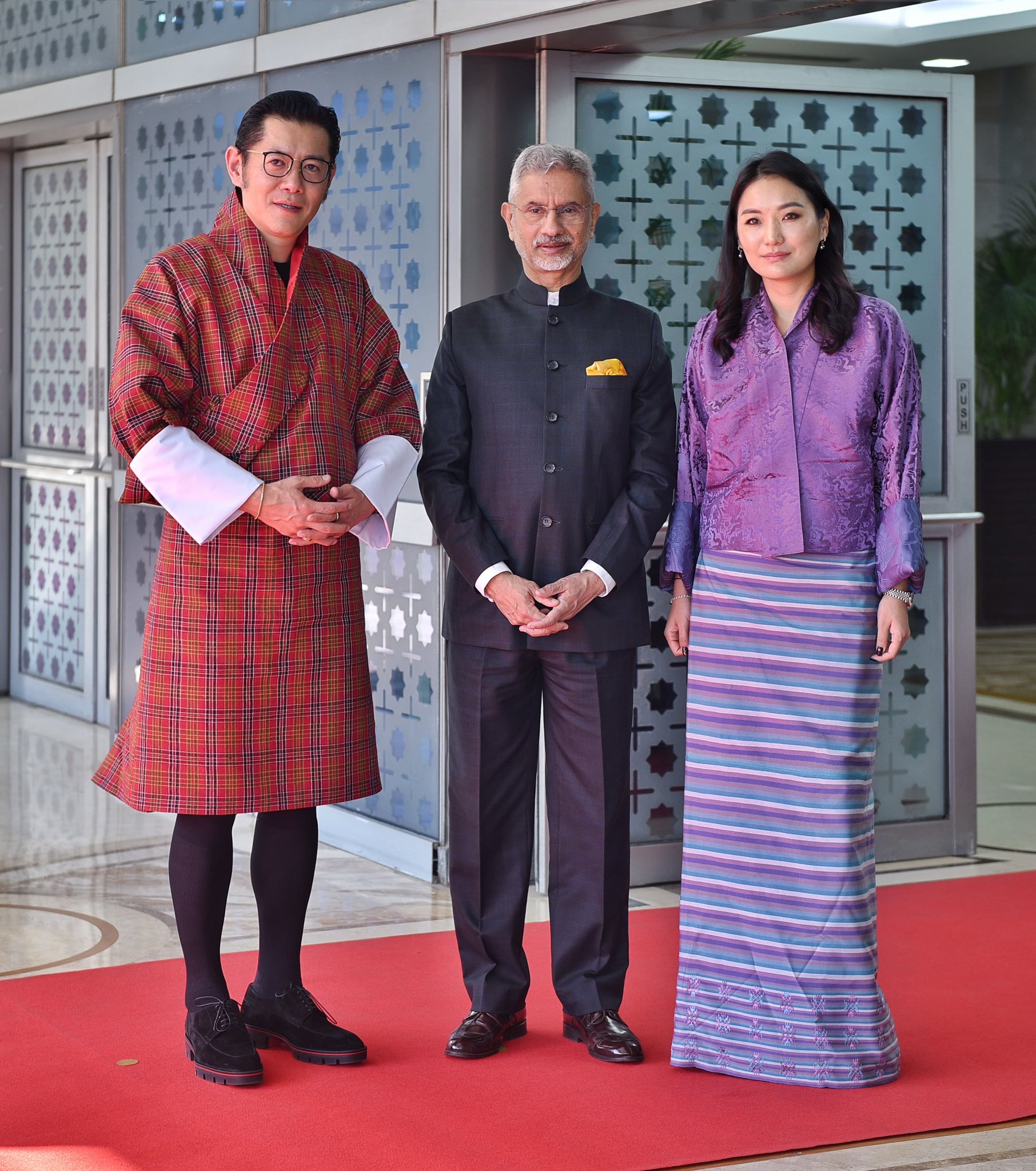 bhutan’s-king-and-queen-arrive-in-new-delhi-for-two-day-visit-to-strengthen-bila