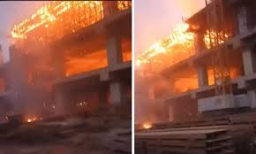 Fire Erupts at Sabarmati Bullet Train Station Construction Site in Ahmedabad, No Casualties Reported