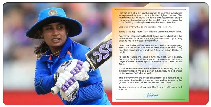 Indian Cricketer Mithali Raj Retires From All Forms of International Cricket