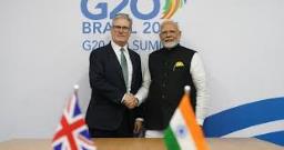 Britain and India to Relaunch Free Trade Talks in 2025, UK Prime Minister Keir Star..