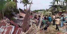 Nagaon District Administration Demolishes Houses Of Five Families Who Were Allegedl..